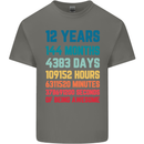 12th Birthday 12 Year Old Kids T-Shirt Childrens Charcoal