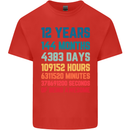 12th Birthday 12 Year Old Kids T-Shirt Childrens Red