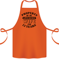 12th Wedding Anniversary 12 Year Funny Wife Cotton Apron 100% Organic Orange
