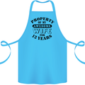 12th Wedding Anniversary 12 Year Funny Wife Cotton Apron 100% Organic Turquoise