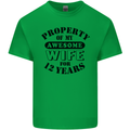 12th Wedding Anniversary 12 Year Funny Wife Mens Cotton T-Shirt Tee Top Irish Green