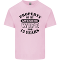 12th Wedding Anniversary 12 Year Funny Wife Mens Cotton T-Shirt Tee Top Light Pink