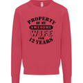 12th Wedding Anniversary 12 Year Funny Wife Mens Sweatshirt Jumper Heliconia