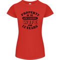 12th Wedding Anniversary 12 Year Funny Wife Womens Petite Cut T-Shirt Red