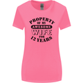 12th Wedding Anniversary 12 Year Funny Wife Womens Wider Cut T-Shirt Azalea