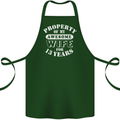 13 Year Wedding Anniversary 13th Funny Wife Cotton Apron 100% Organic Forest Green