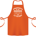 13 Year Wedding Anniversary 13th Funny Wife Cotton Apron 100% Organic Orange