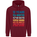 13th Birthday 13 Year Old Childrens Kids Hoodie Maroon