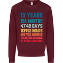 13th Birthday 13 Year Old Kids Sweatshirt Jumper Maroon