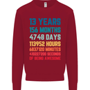 13th Birthday 13 Year Old Kids Sweatshirt Jumper Red