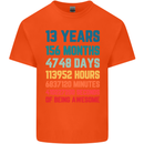 13th Birthday 13 Year Old Kids T-Shirt Childrens Orange