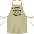 13th Wedding Anniversary 13 Year Funny Wife Cotton Apron 100% Organic Khaki