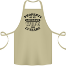 13th Wedding Anniversary 13 Year Funny Wife Cotton Apron 100% Organic Khaki