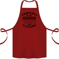 13th Wedding Anniversary 13 Year Funny Wife Cotton Apron 100% Organic Maroon