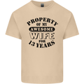 13th Wedding Anniversary 13 Year Funny Wife Mens Cotton T-Shirt Tee Top Sand