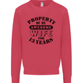 13th Wedding Anniversary 13 Year Funny Wife Mens Sweatshirt Jumper Heliconia