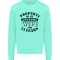 13th Wedding Anniversary 13 Year Funny Wife Mens Sweatshirt Jumper Peppermint
