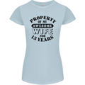 13th Wedding Anniversary 13 Year Funny Wife Womens Petite Cut T-Shirt Light Blue