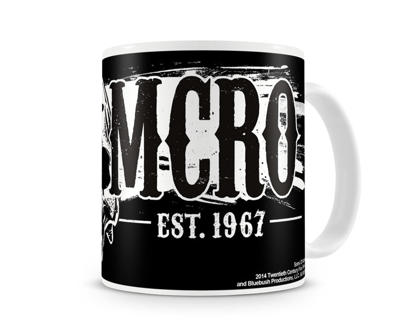 Sons of anarchy SAMCRO 1967 skull tv series biker gang white coffee mug cup