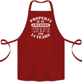 14 Year Wedding Anniversary 14th Funny Wife Cotton Apron 100% Organic Maroon