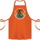 14 Year Wedding Anniversary 14th Marriage Cotton Apron 100% Organic Orange