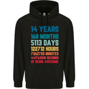14th Birthday 14 Year Old Childrens Kids Hoodie Black
