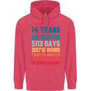 14th Birthday 14 Year Old Childrens Kids Hoodie Heliconia