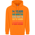 14th Birthday 14 Year Old Childrens Kids Hoodie Orange