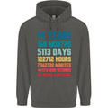 14th Birthday 14 Year Old Childrens Kids Hoodie Storm Grey