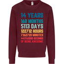 14th Birthday 14 Year Old Kids Sweatshirt Jumper Maroon