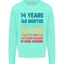 14th Birthday 14 Year Old Kids Sweatshirt Jumper Peppermint