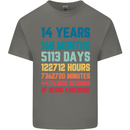 14th Birthday 14 Year Old Kids T-Shirt Childrens Charcoal