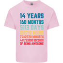 14th Birthday 14 Year Old Kids T-Shirt Childrens Light Pink