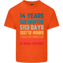 14th Birthday 14 Year Old Kids T-Shirt Childrens Orange