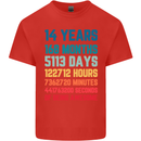 14th Birthday 14 Year Old Kids T-Shirt Childrens Red