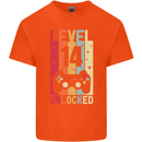 14th Birthday 14 Year Old Level Up Gamming Kids T-Shirt Childrens Orange