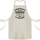 14th Wedding Anniversary 14 Year Funny Wife Cotton Apron 100% Organic Natural