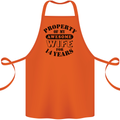 14th Wedding Anniversary 14 Year Funny Wife Cotton Apron 100% Organic Orange