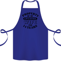14th Wedding Anniversary 14 Year Funny Wife Cotton Apron 100% Organic Royal Blue