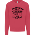 14th Wedding Anniversary 14 Year Funny Wife Mens Sweatshirt Jumper Heliconia