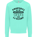 14th Wedding Anniversary 14 Year Funny Wife Mens Sweatshirt Jumper Peppermint