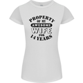 14th Wedding Anniversary 14 Year Funny Wife Womens Petite Cut T-Shirt White