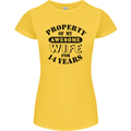 14th Wedding Anniversary 14 Year Funny Wife Womens Petite Cut T-Shirt Yellow