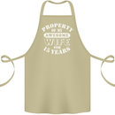 15 Year Wedding Anniversary 15th Funny Wife Cotton Apron 100% Organic Khaki