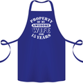 15 Year Wedding Anniversary 15th Funny Wife Cotton Apron 100% Organic Royal Blue