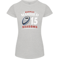 15 Year Wedding Anniversary 15th Rugby Womens Petite Cut T-Shirt Sports Grey