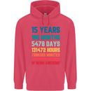 15th Birthday 15 Year Old Childrens Kids Hoodie Heliconia