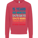 15th Birthday 15 Year Old Kids Sweatshirt Jumper Heliconia
