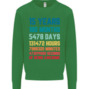 15th Birthday 15 Year Old Kids Sweatshirt Jumper Irish Green