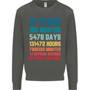 15th Birthday 15 Year Old Kids Sweatshirt Jumper Storm Grey